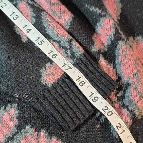 Great Times Vintage Made in USA Floral Mock Turtle Neck Sweater Women's Unsized - Picture 9 of 14